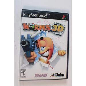 Worms 3D (Sony PlayStation 2, 2004, PS2) Authentic, tested/works great